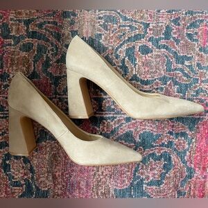 Vince Camuto nude/tan/beige/blush closed-toed heels